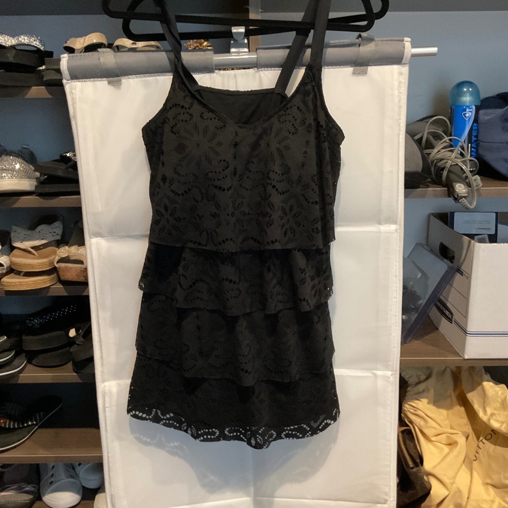 Black lace swimdress Size 14